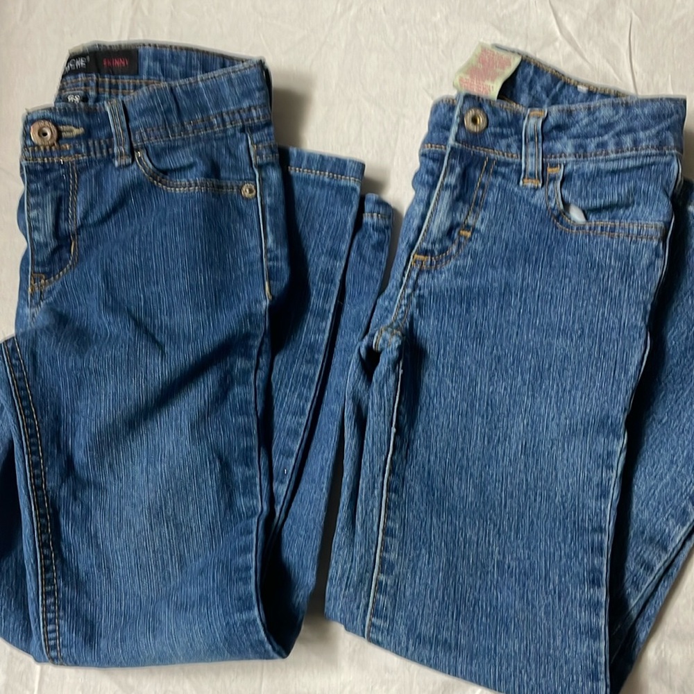 Pair of girls blue jeans